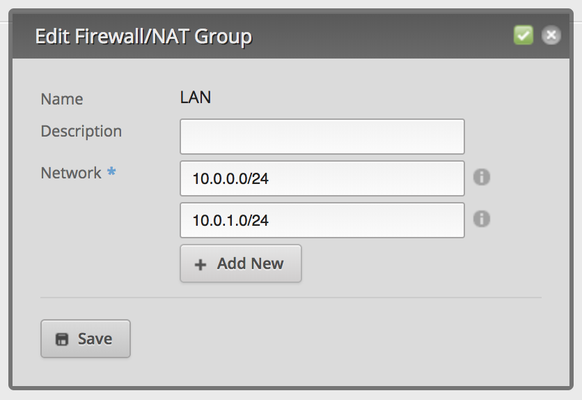 Create Network Group Add Networks